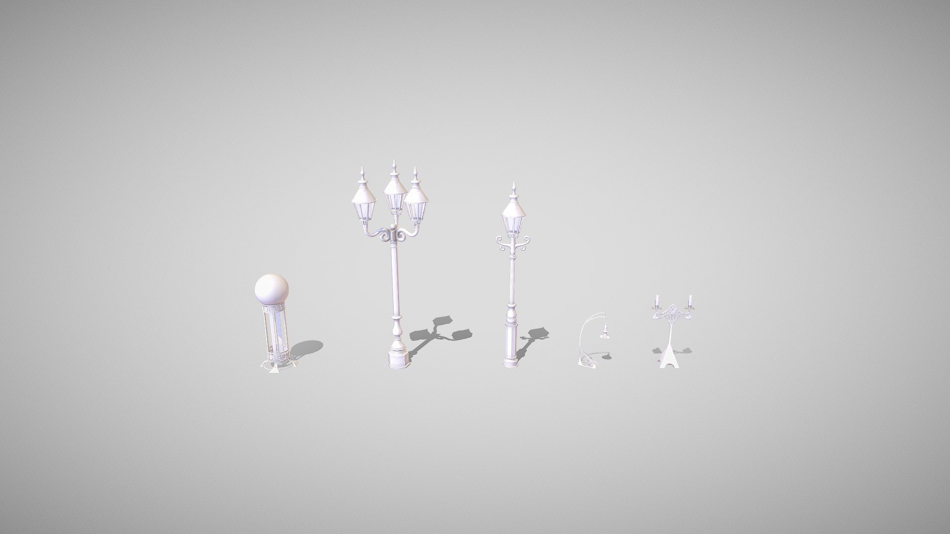 Art nouveau lampenset