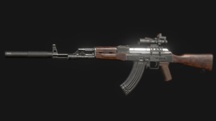 AKM 7.62 Custom 3D Model