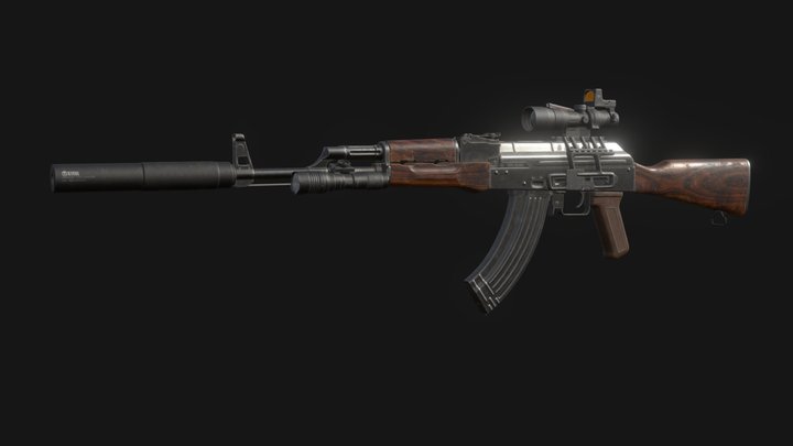 AKM 7.62 Custom 3D Model