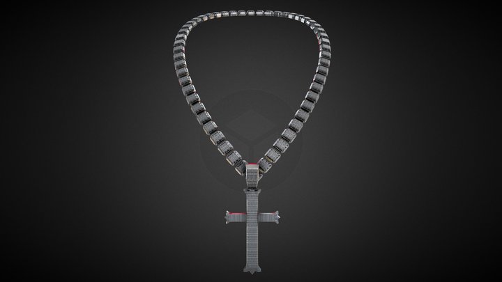Big Cross Necklace 3D Model