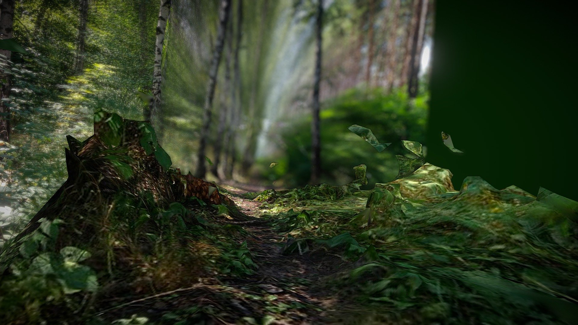 Forest fly-through test