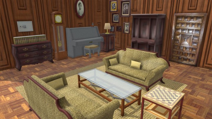 Old living room – Free 3D Model STL