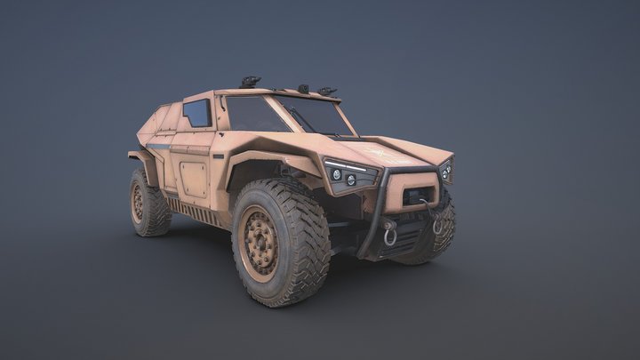 Arquus' Scarabee-Military Vehicle 3D Model