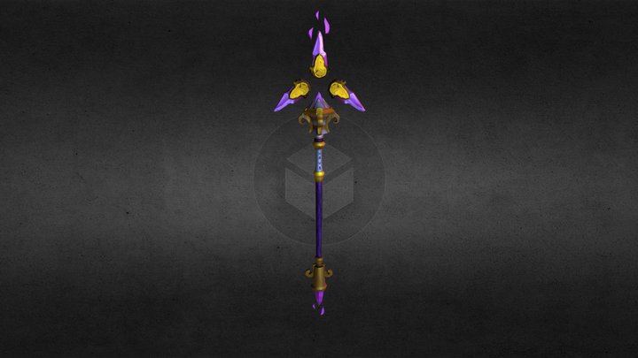 Aluneth Staff 3D Model