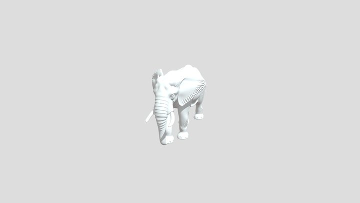 Realistic Elephant 3D Model 3D Model