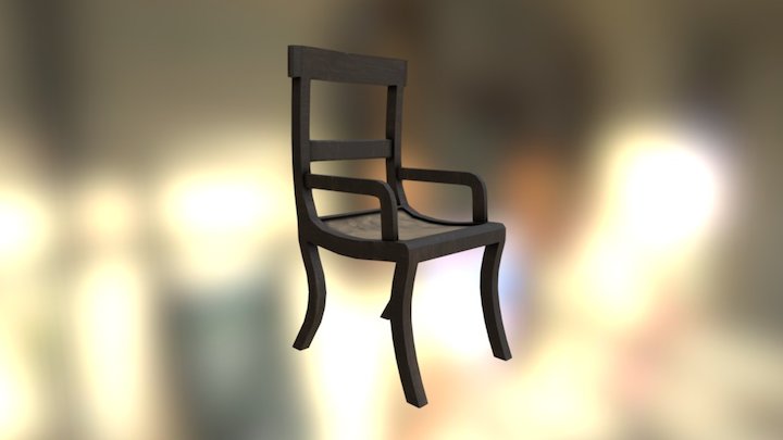 Wooden Chair Decay 3D Model