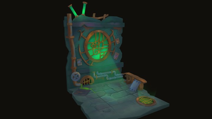 Zaun Diorama 3D Model