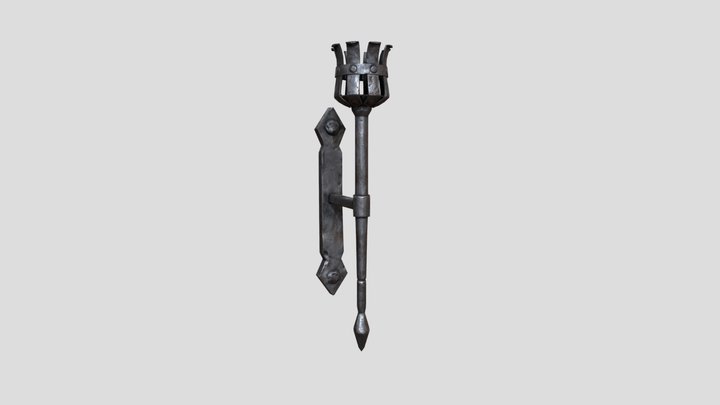 Medieval Torch 3D Model