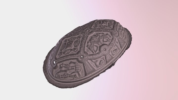 Viking Age Oval brooch - Pattern visualisation 1 3D Model