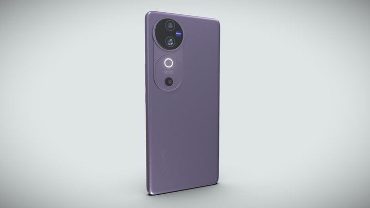 Vivo V40 Nebula Purple 3D Model