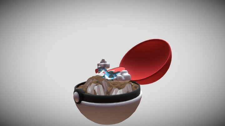 Salamence in a Pokeball 3D Model