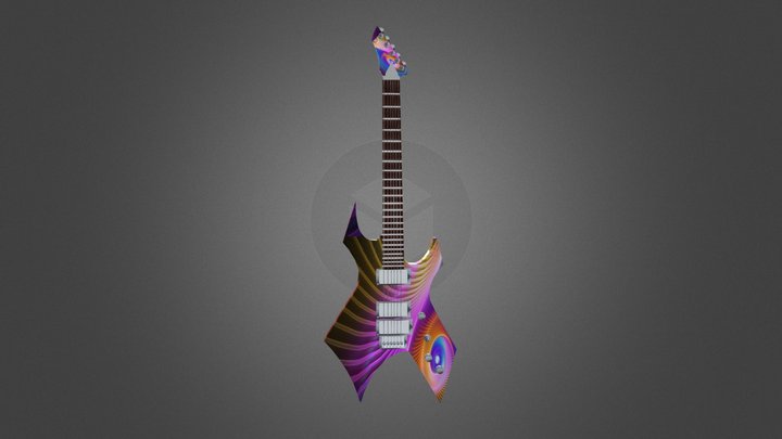Guitar FBX 3D Model