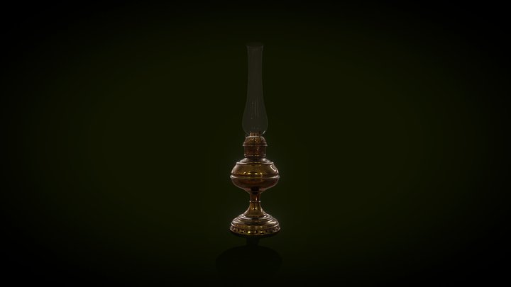 Vintage Oil Lamp 3D Model