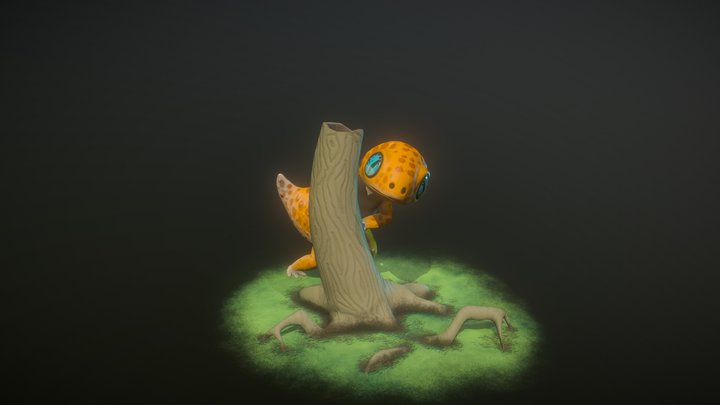 Leopard Hunter 3D Model