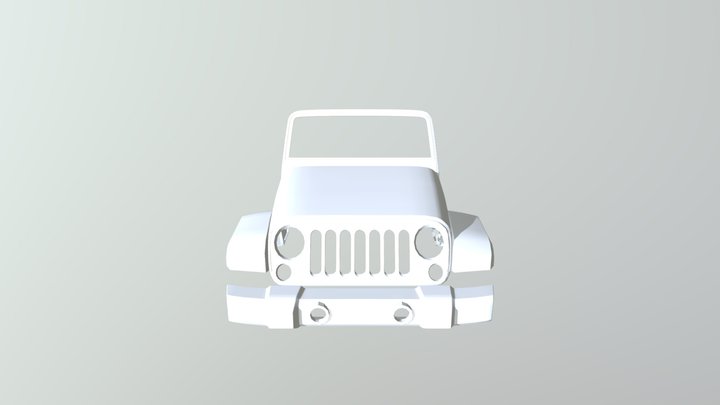 Jeep Wranger front body 3D Model
