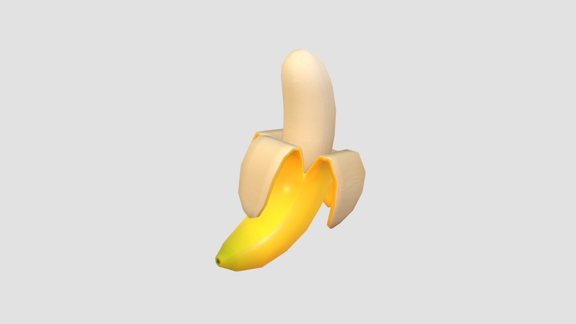 3D model Banana - This is a 3D model of the Banana. The 3D model is about a yellow and white toy.