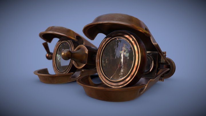 19th century Navy Binoculars 3D Model