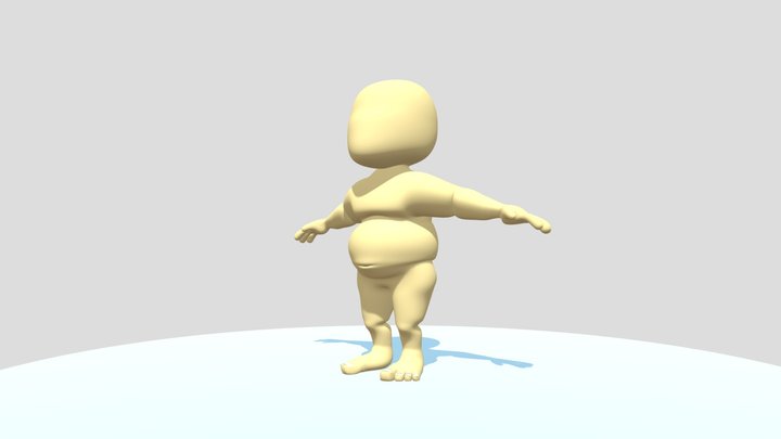 Cartoon Body - Larger Size 3D Model