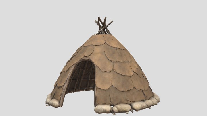 Dome Hut in the Wilderness 3D Model