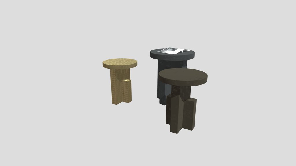 Side Table Modern With 3 Option