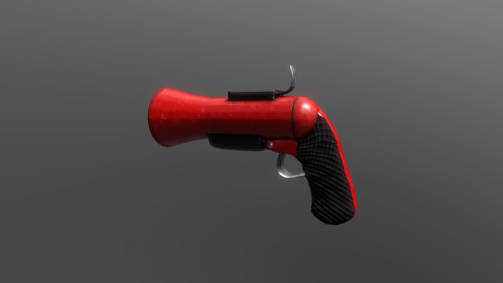 Flare Gun 3D Model