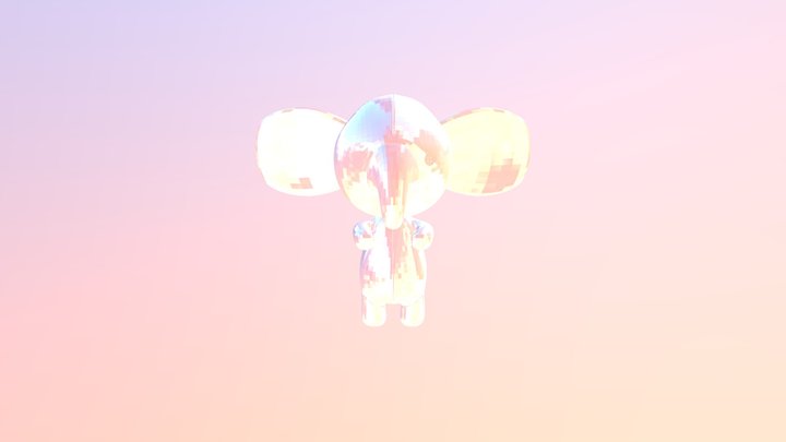 Chibi Elepant 3D Model