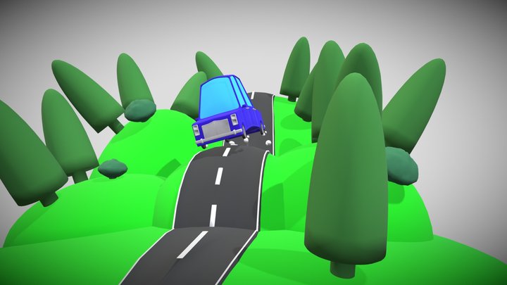 CartoonCar 3D Model