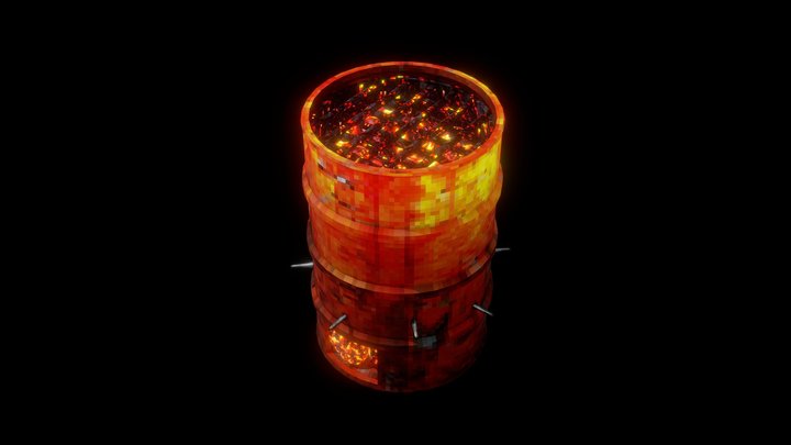 Fire Barrel Stove (128x128 PSX Retro)