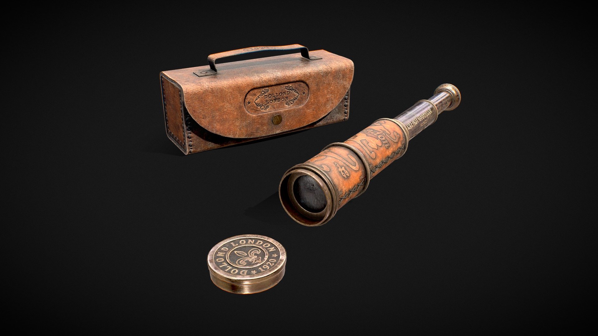 Brass Nautical Antique Telescope - 3D model by Int (@oxford750i ...