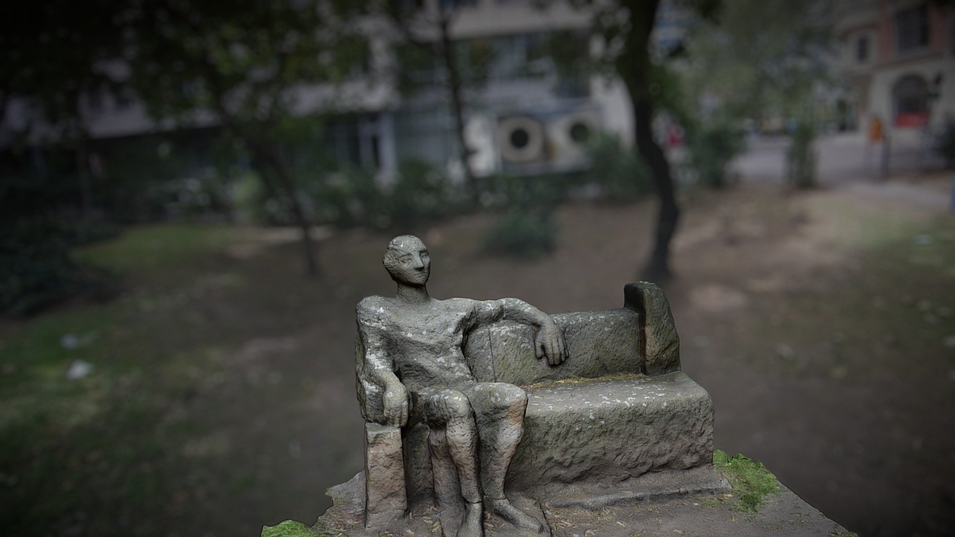 Sitting Man - Denkmal Berlin — Sketchfab embed 3D viewer