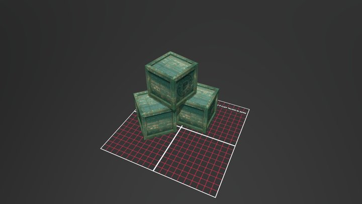 Crate Scene 3D Model