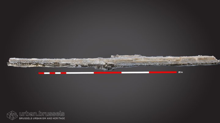 Medieval harbour quay, Brussels 3D Model