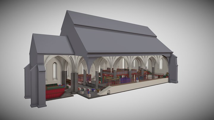Vadstena klosterkyrka 1470: Sång och liturgi 3D Model