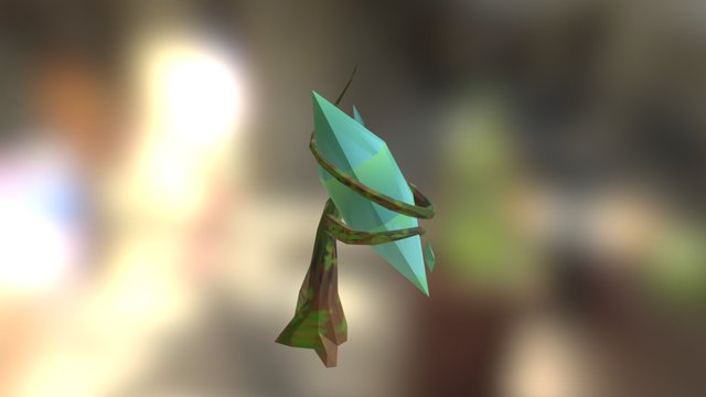 Rooted Crystal 3D Model