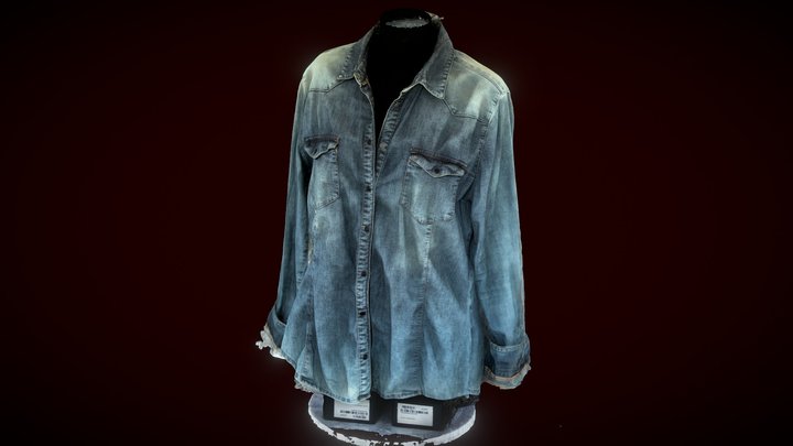 Rosa jeans shirt 3D Model