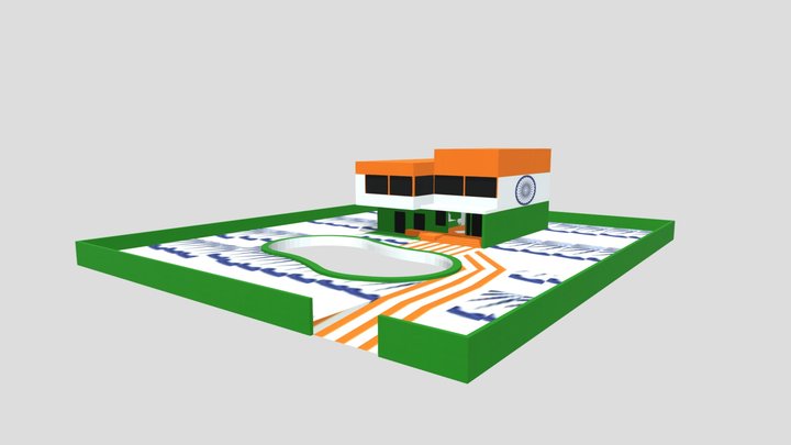 indian bike driving 3d house 3D Model