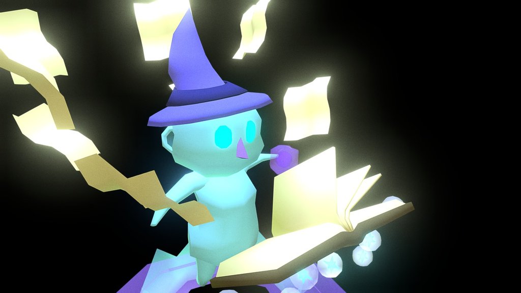 Chibi elemental wizard