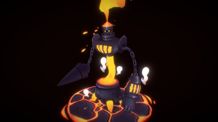 Lava Knight 3D Model