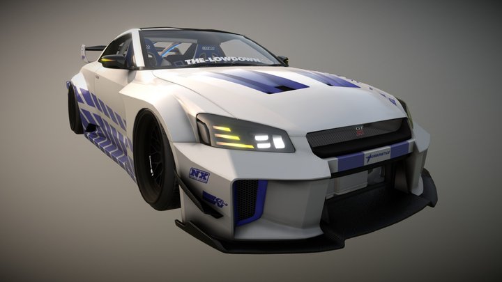 2026 Nissan R36 Skyline Concept Liberty Walk 3D Model