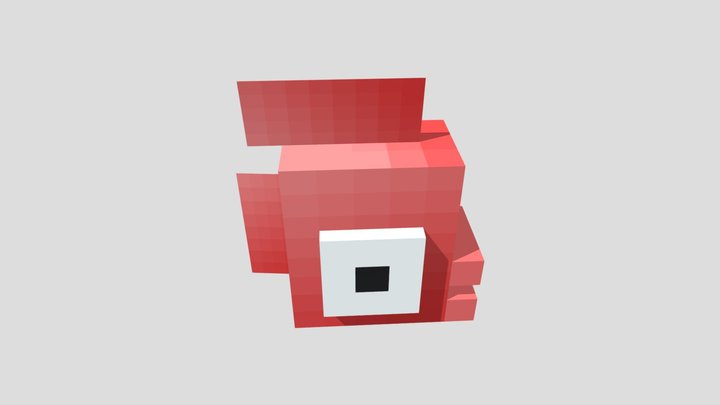 Fish Cube Animated 3D Model