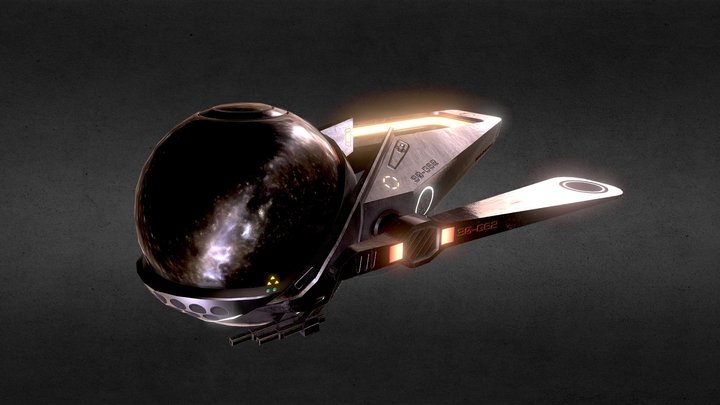 "Hornet" Sci-Fi Attack Ship 3D Model