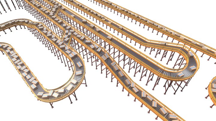 Conveyor Belt Scene 3D Model
