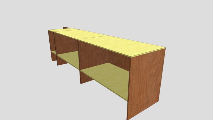 Counter for selling fast food to build yourself 3D Model