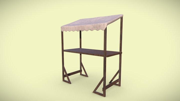 Small Market Stand 3D Model