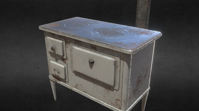 Old Stove 3D Model