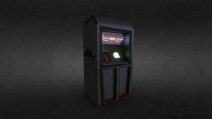 game ready dystopian gritty cash machine 3D Model