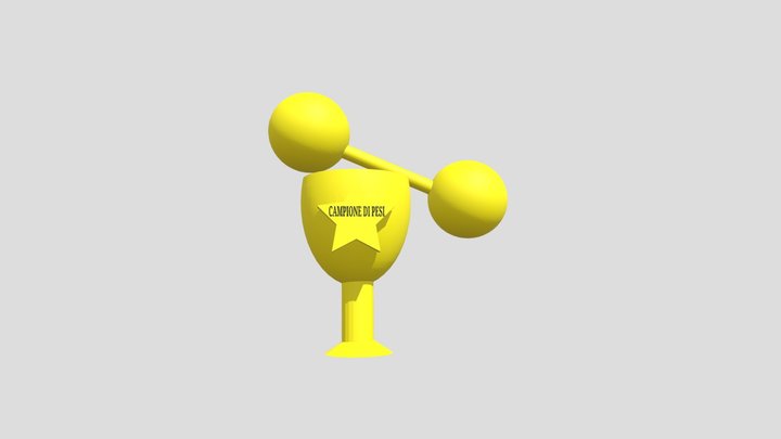coppa per il campione di pesi 3D Model