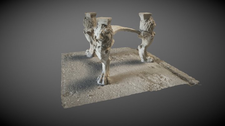 Base marmorea con figure di leoni, Pompei (NA) 3D Model