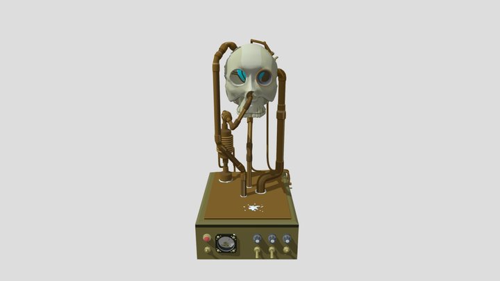 Skull_lamp_XYZ_HW 3D Model