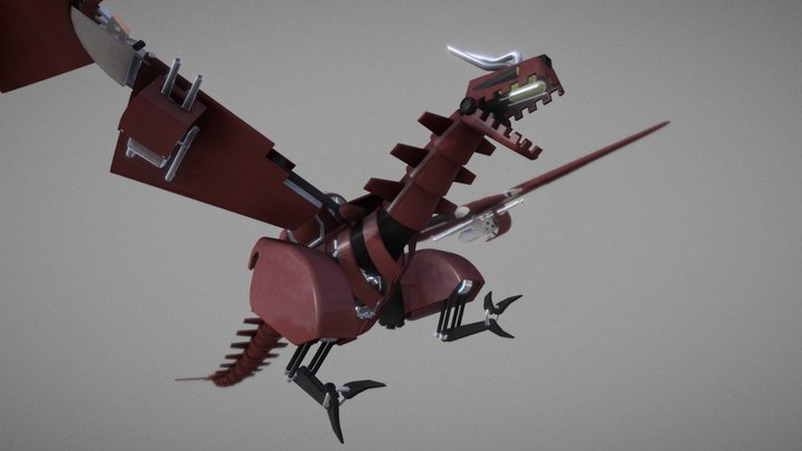 Mecha Dragon 3D Model